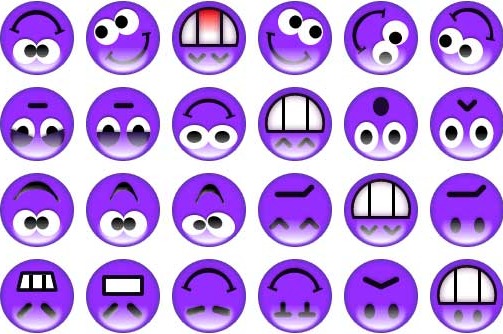 paarse smilies